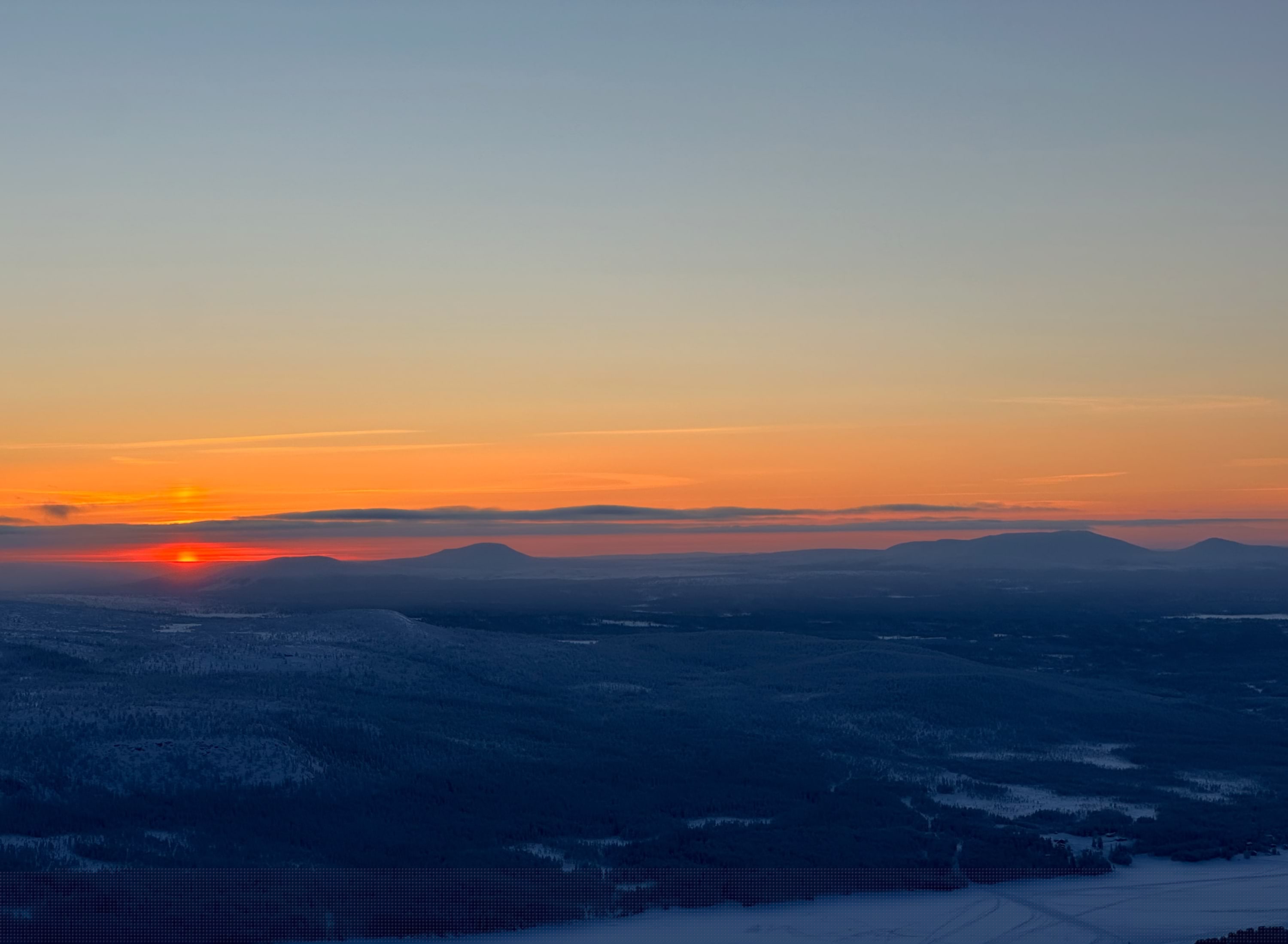 Sunset over Funäsdalen.